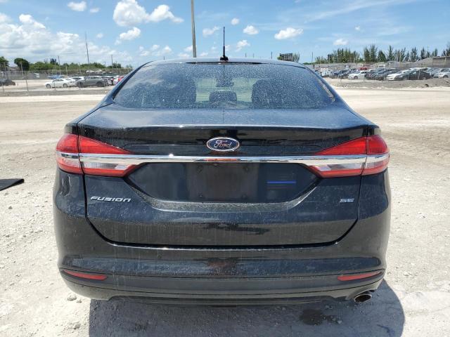 3FA6P0H72JR195789 - 2018 FORD FUSION SE BLACK photo 6