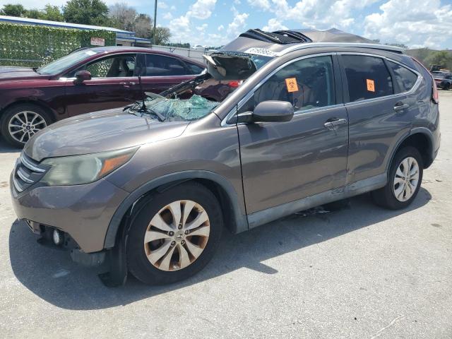 2HKRM3H73EH544114 - 2014 HONDA CR-V EXL GRAY photo 1