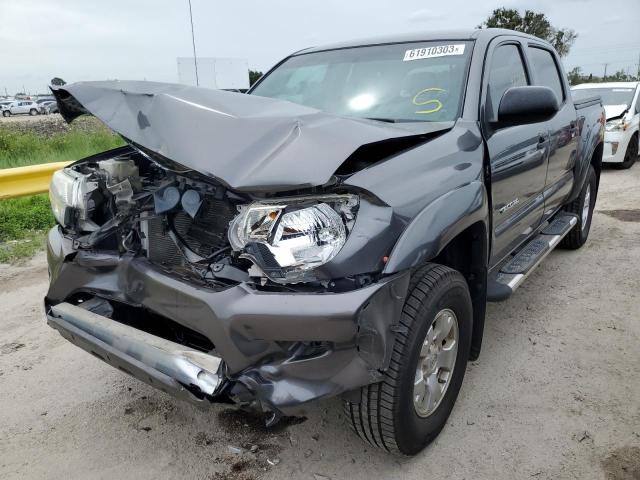 5TFJU4GN5EX061053 - 2014 TOYOTA TACOMA DOUBLE CAB PRERUNNER GRAY photo 1