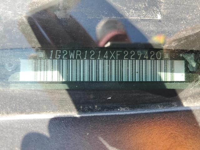 1G2WR1214XF229420 - 1999 PONTIAC GRAND PRIX GTP WHITE photo 12