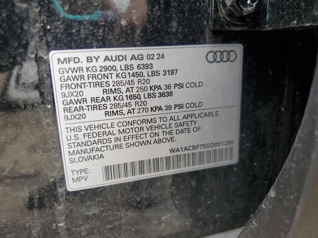 WA1ACBF75SD001288 - 2025 AUDI Q7 PREMIUM BLACK photo 13