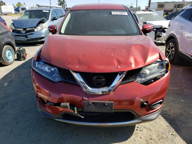 5N1AT2MV9EC789991 - 2014 NISSAN ROGUE S BURGUNDY photo 5