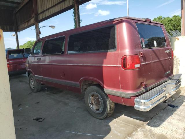 2B4JB25Y9XK569668 - 1999 DODGE RAM WAGON B2500 BURGUNDY photo 2