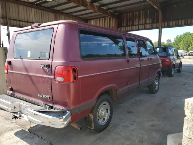 2B4JB25Y9XK569668 - 1999 DODGE RAM WAGON B2500 BURGUNDY photo 3