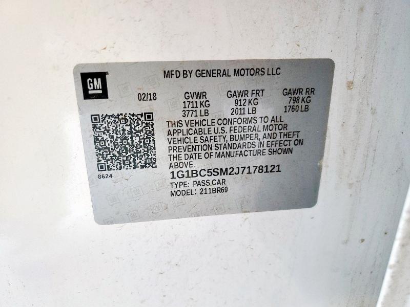 1G1BC5SM2J7178121 - 2018 CHEVROLET CRUZE LS 白色 照片 13