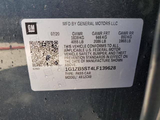 1G1ZB5ST4LF139628 - 2020 CHEVROLET MALIBU LS CHARCOAL photo 13