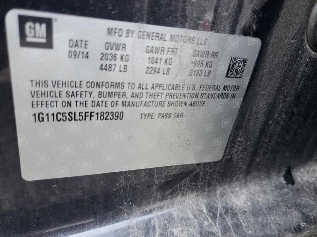 1G11C5SL5FF182390 - 2015 CHEVROLET MALIBU 1LT 黑色 照片 13