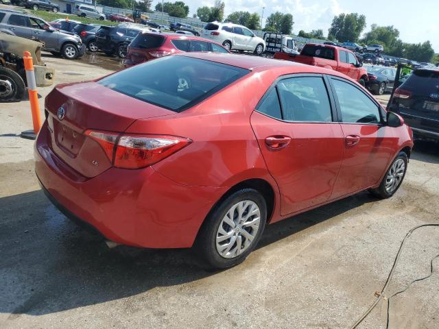 5YFBURHE2KP924921 - 2019 TOYOTA COROLLA L MAROON photo 3