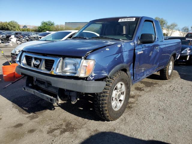 1N6DD26SXYC346896 - 2000 NISSAN FRONTIER KING CAB XE BLUE photo 1