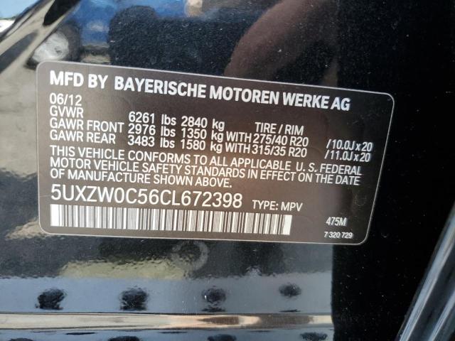 5UXZW0C56CL672398 - 2012 BMW X5 XDRIVE35D BLACK photo 13