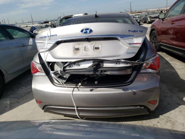 KMHEC4A44EA107295 - 2014 HYUNDAI SONATA HYBRID SILVER photo 6