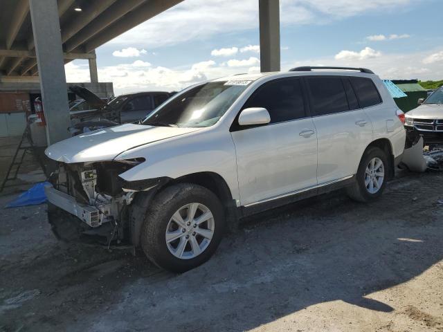 5TDZK3EH1DS115646 - 2013 TOYOTA HIGHLANDER BASE WHITE photo 1