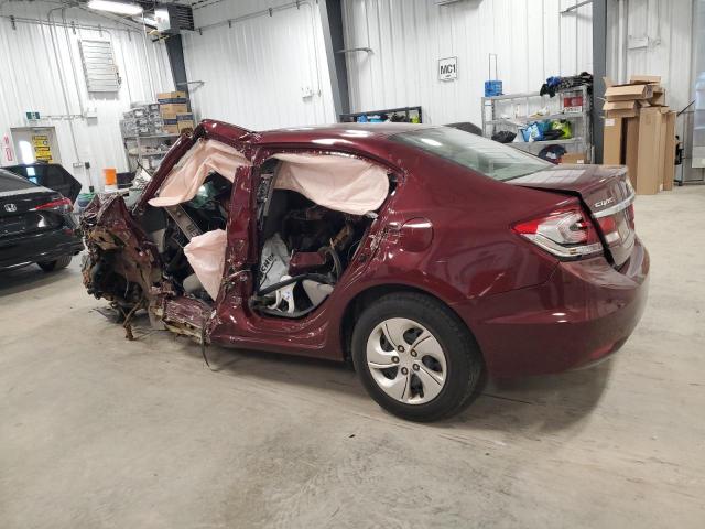 2HGFB2F40FH022712 - 2015 HONDA CIVIC LX 勃艮第红 照片 2