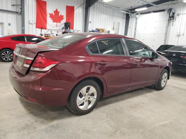 2HGFB2F40FH022712 - 2015 HONDA CIVIC LX 勃艮第红 照片 3