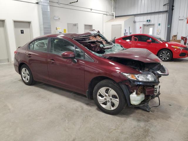 2HGFB2F40FH022712 - 2015 HONDA CIVIC LX 勃艮第红 照片 4