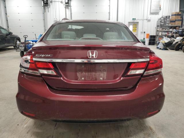 2HGFB2F40FH022712 - 2015 HONDA CIVIC LX 勃艮第红 照片 6