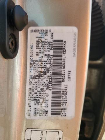 4T1BE32KX3U227702 - 2003 TOYOTA CAMRY LE TAN photo 12