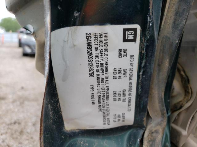 2G4WB52K931293756 - 2003 BUICK REGAL LS 绿色 照片 13