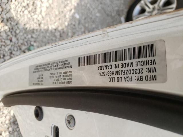 2C3CDZFJ8MH631574 - 2021 DODGE CHALLENGER R/T SCAT PACK WHITE photo 13