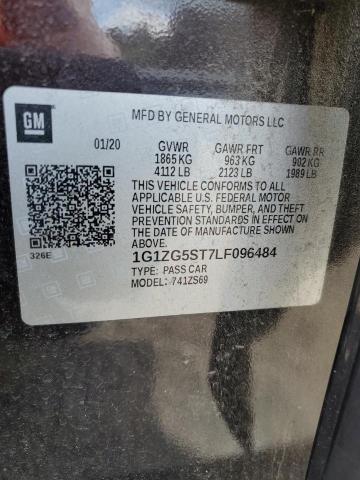 1G1ZG5ST7LF096484 - 2020 CHEVROLET MALIBU RS PURPLE photo 12