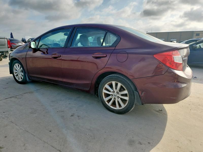 19XFB2F99CE358568 - 2012 HONDA CIVIC EXL BURGUNDY photo 2