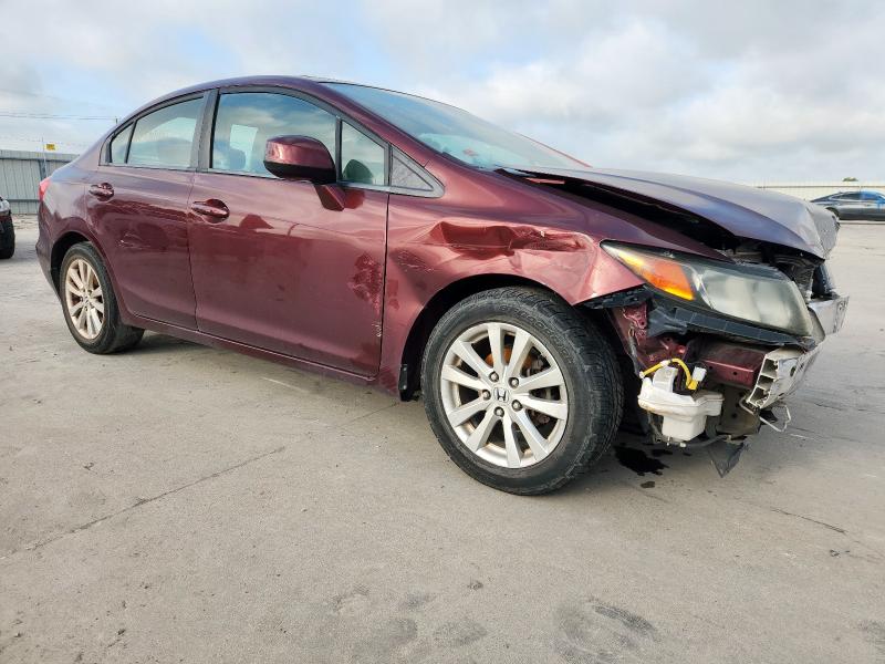 19XFB2F99CE358568 - 2012 HONDA CIVIC EXL BURGUNDY photo 4