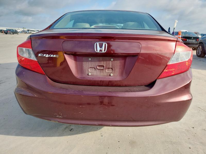 19XFB2F99CE358568 - 2012 HONDA CIVIC EXL BURGUNDY photo 6