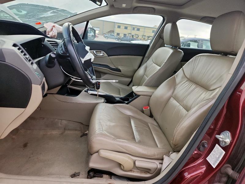 19XFB2F99CE358568 - 2012 HONDA CIVIC EXL BURGUNDY photo 7