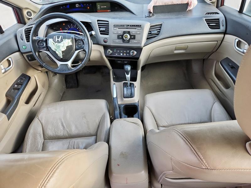 19XFB2F99CE358568 - 2012 HONDA CIVIC EXL BURGUNDY photo 8