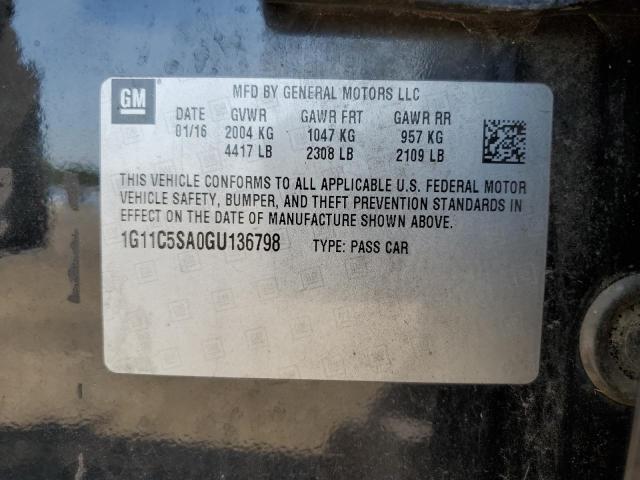 1G11C5SA0GU136798 - 2016 CHEVROLET MALIBU LIM LT 黑色 照片 13