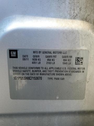 1G1PD5SH8C7153670 - 2012 CHEVROLET CRUZE LS Gümüş foto 12