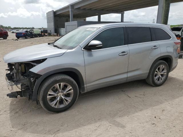 5TDKKRFH4FS105618 - 2015 TOYOTA HIGHLANDER XLE SILVER photo 1