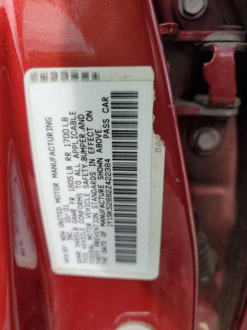 1Y1SK52882Z422384 - 2002 CHEVROLET GEO PRIZM BASE RED photo 12