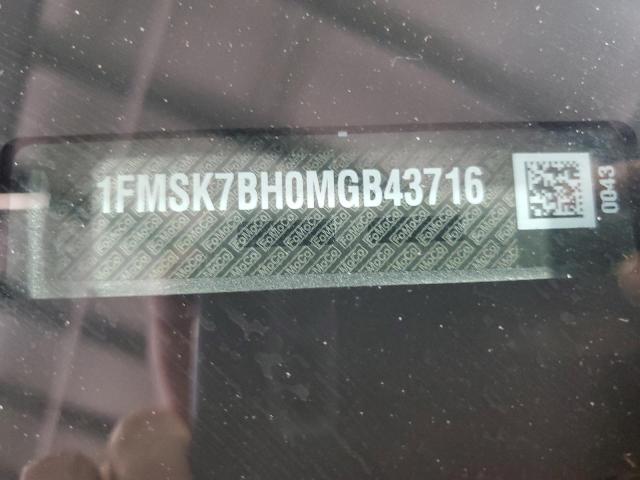 1FMSK7BH0MGB43716 - 2021 FORD EXPLORER GRAY photo 13