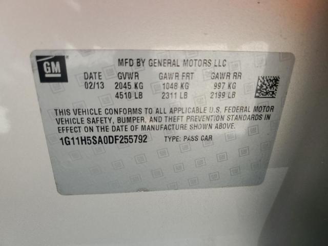 1G11H5SA0DF255792 - 2013 CHEVROLET MALIBU LTZ ოქროსფერი ფოტო 12