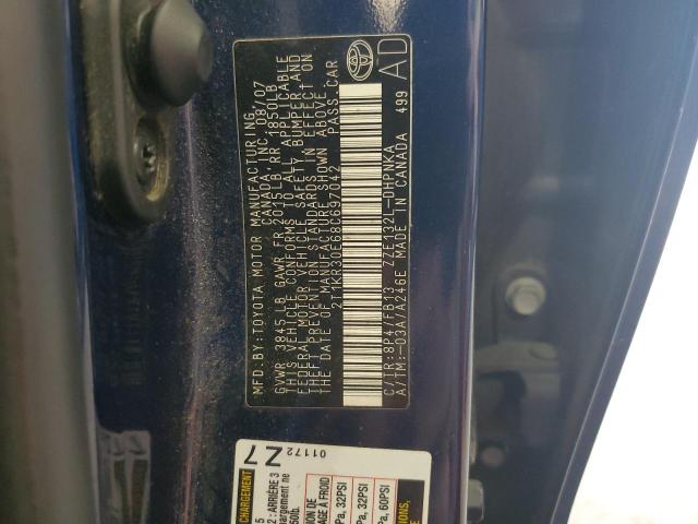 2T1KR30E68C697042 - 2008 TOYOTA COROLLA MA XR BLUE photo 12