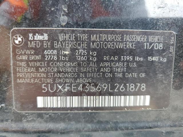 5UXFE43569L261878 - 2009 BMW X5 XDRIVE30I BLACK photo 13