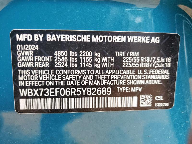WBX73EF06R5Y82689 - 2024 BMW X1 XDRIVE28I BLUE photo 14
