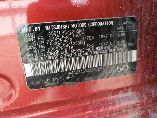 JA4AZ3A33JZ067297 - 2018 MITSUBISHI OUTLANDER SE RED photo 13