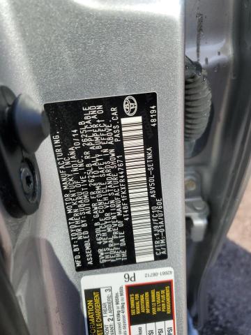 4T4BF1FKXFR447671 - 2015 TOYOTA CAMRY LE SILVER photo 12