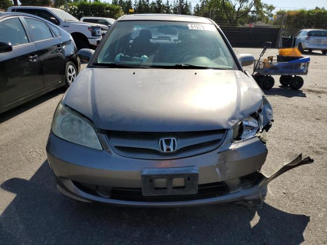 2HGES26755H529058 - 2005 HONDA CIVIC EX GRAY photo 5