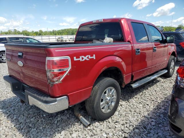 1FTFW1ET0BFA70504 - 2011 FORD F150 SUPERCREW RED photo 3