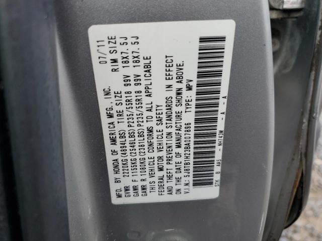 5J8TB1H23BA007896 - 2011 ACURA RDX SILVER photo 14