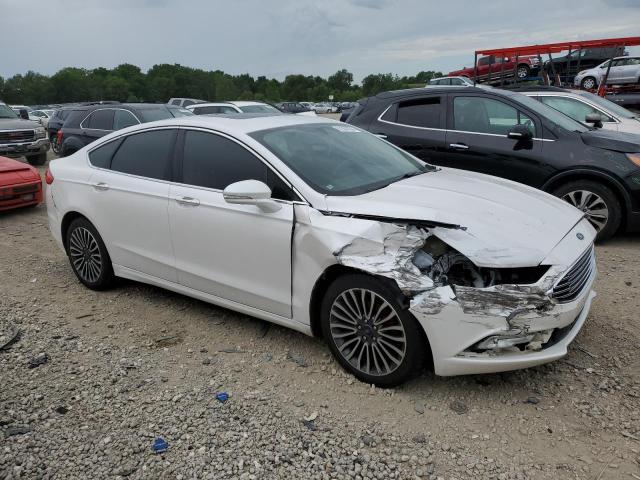 3FA6P0T96HR376218 - 2017 FORD FUSION SE WHITE photo 4