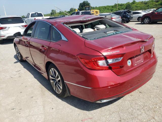 1HGCV3F46JA013388 - 2018 HONDA ACCORD HYBRID EX RED photo 2