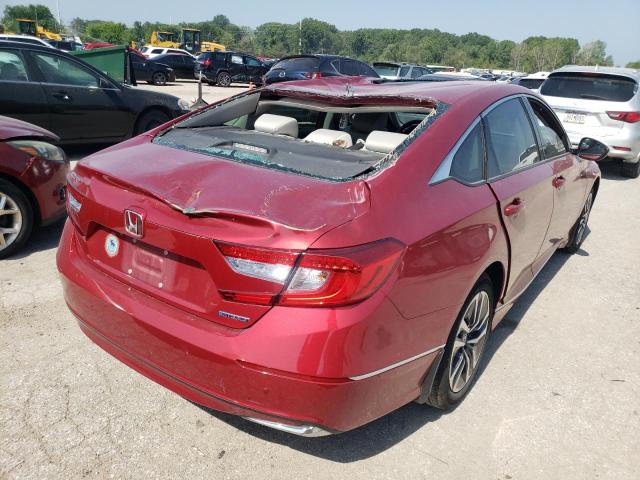 1HGCV3F46JA013388 - 2018 HONDA ACCORD HYBRID EX RED photo 3