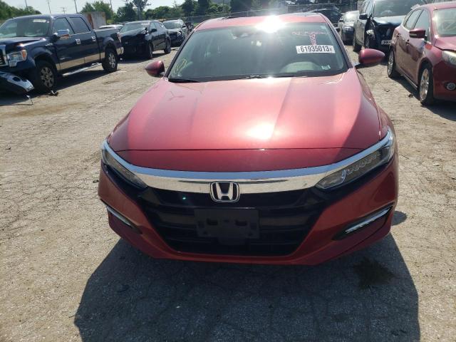 1HGCV3F46JA013388 - 2018 HONDA ACCORD HYBRID EX RED photo 5