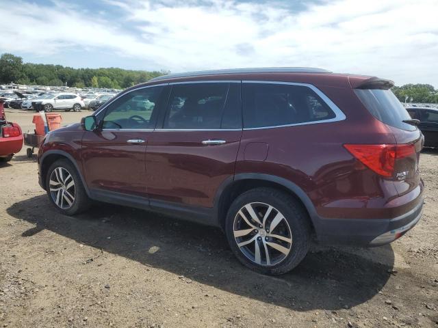 5FNYF6H02JB026658 - 2018 HONDA PILOT ELITE MAROON photo 2