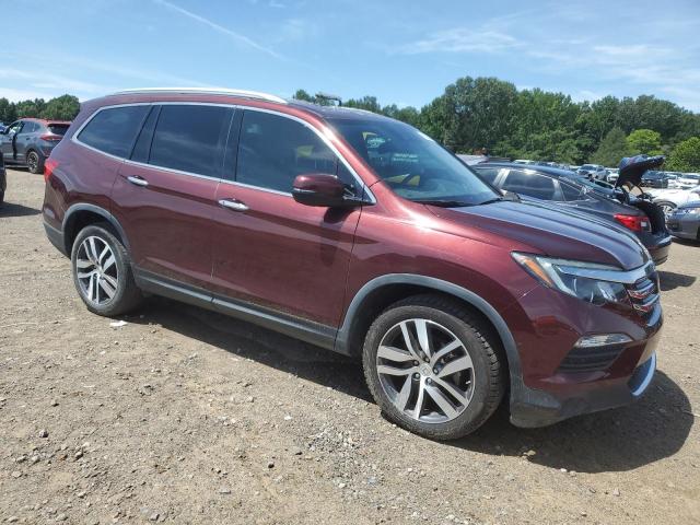 5FNYF6H02JB026658 - 2018 HONDA PILOT ELITE MAROON photo 4