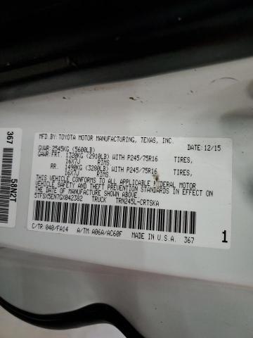 5TFSX5EN7GX042382 - 2016 TOYOTA TACOMA ACCESS CAB თეთრი ფოტო 12